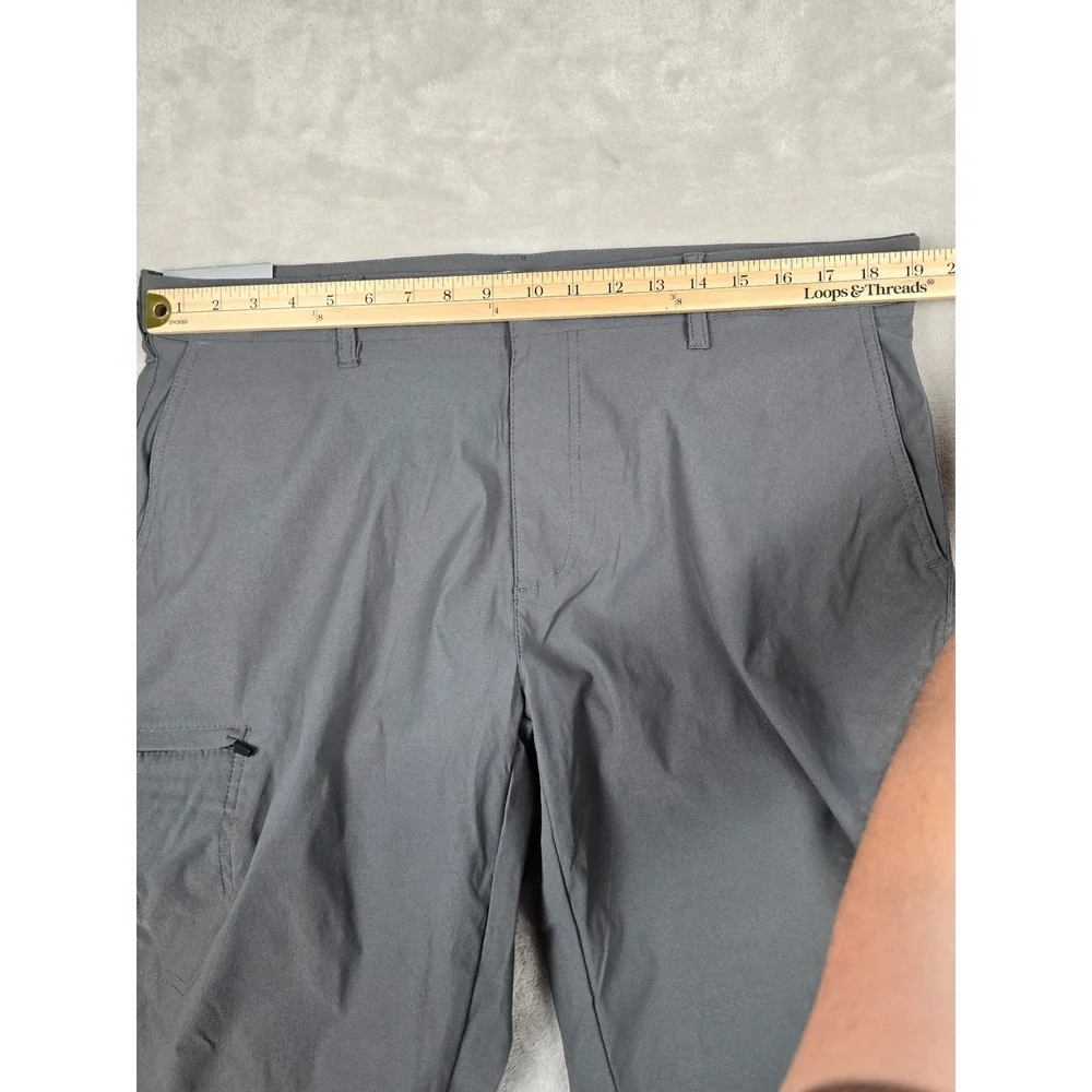 UB Tech Comfort Waist Chino Pants Mens 38x32 Grey Classic Fit Travel Stretch